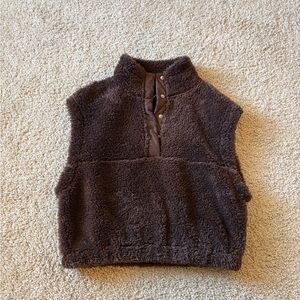 H&M Chocolate Brown Fleece Vest